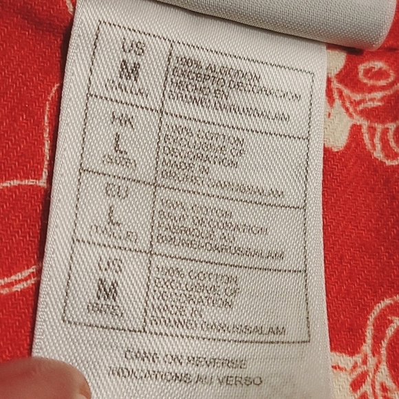 Disney Parks | Women's Red Fleece PJ Button-Down Shirt (US Size Medium) - Picture 4 of 14